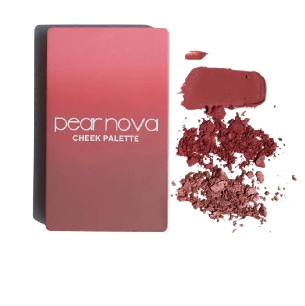 Pear Nova Cheek Palette in Mauve in Aura, Dusk & Glaze in cream,Matte & Pearl